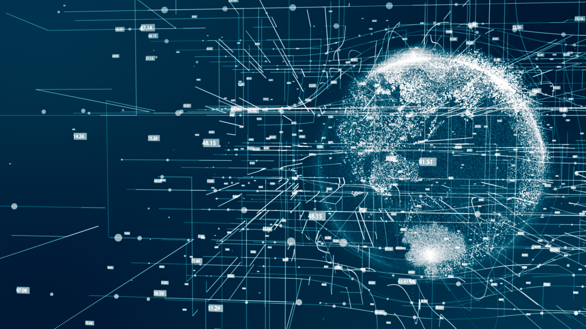 Artificial intelligence (AI) concept illustrated with a neural network