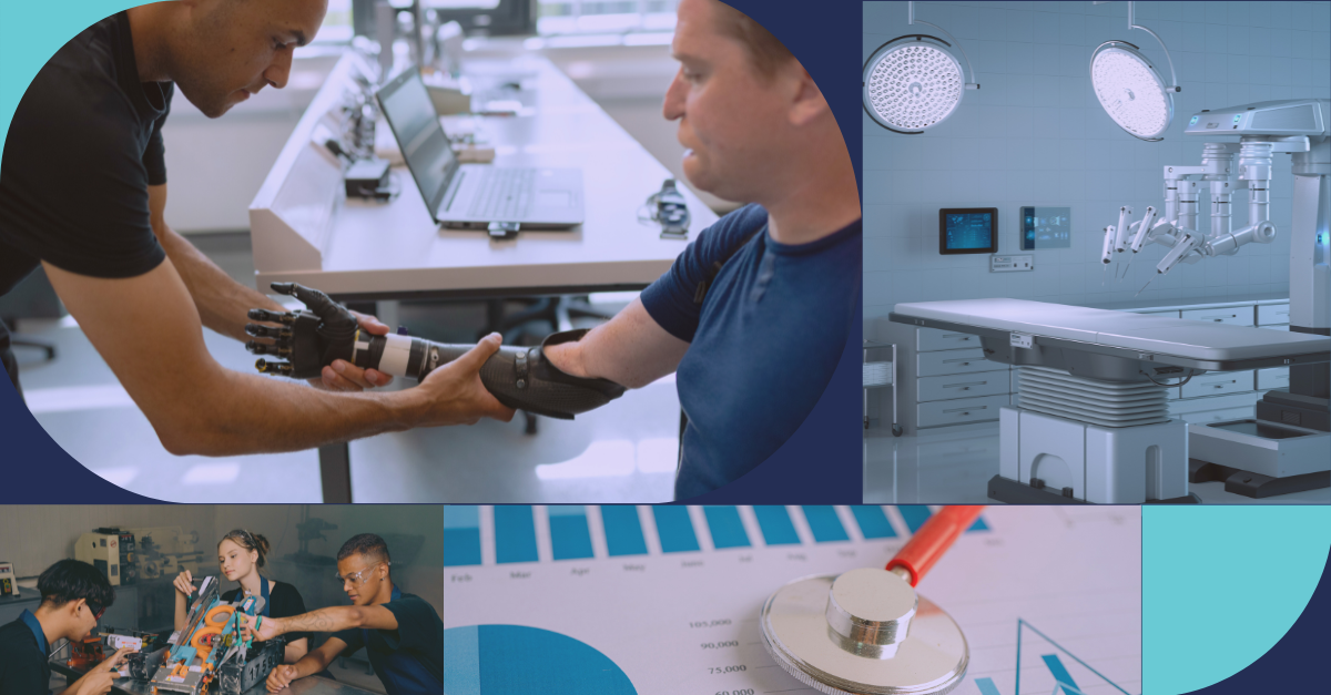 Mix of surgical robotics images showcasing feasibility and how research has made them a reality